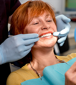 woman at the dentist