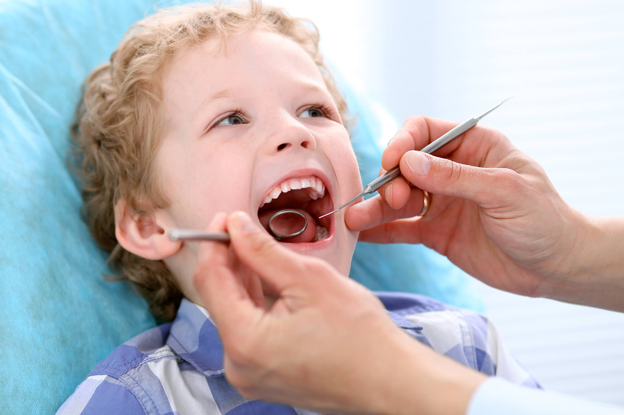 boy at the dentist